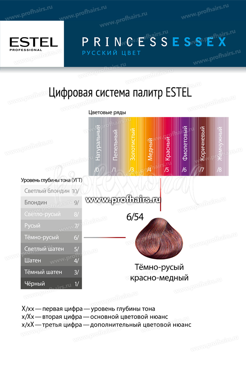 Estel Essex Princess 10/61 Крем-краска для волос тон Светлый блондин фиолетово-пепельный 60 мл.