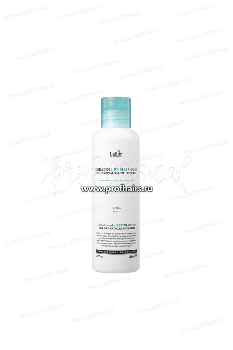 La'dor Keratin LPP Shampoo Бессульфатный шампунь для волос кератиновый  150 мл.