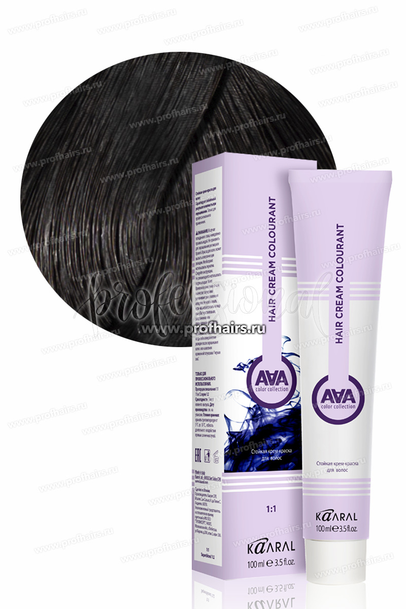 Kaaral AAA Стойкая краска для волос 4.36 Золотисто-красный каштан 100 мл.