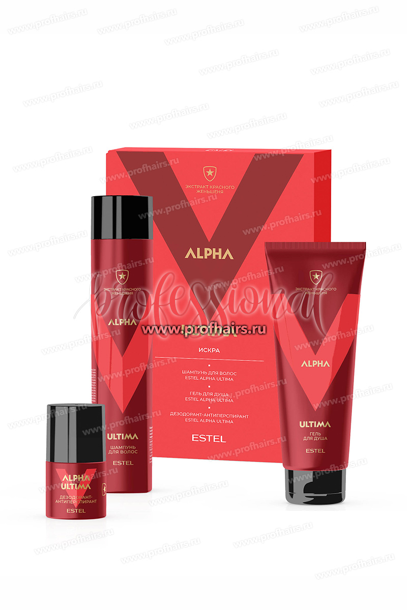 Estel Alpha Ultima Набор Искра: Шампунь 300 мл. + Гель для душа 250 мл. +Дезодорант-антиперспирант 50 мл.