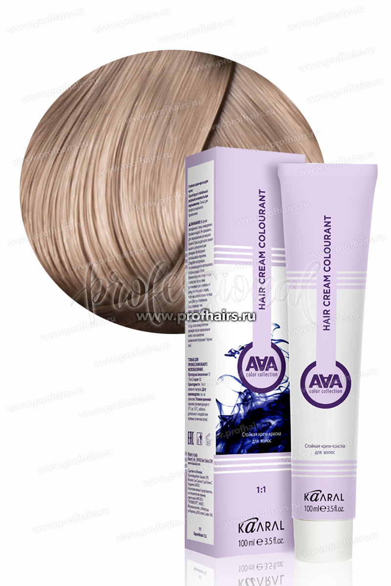 Kaaral AAA Стойкая краска для волос 10.82 Очень-очень светлый бежево-фиолетовый блондин 100 мл.