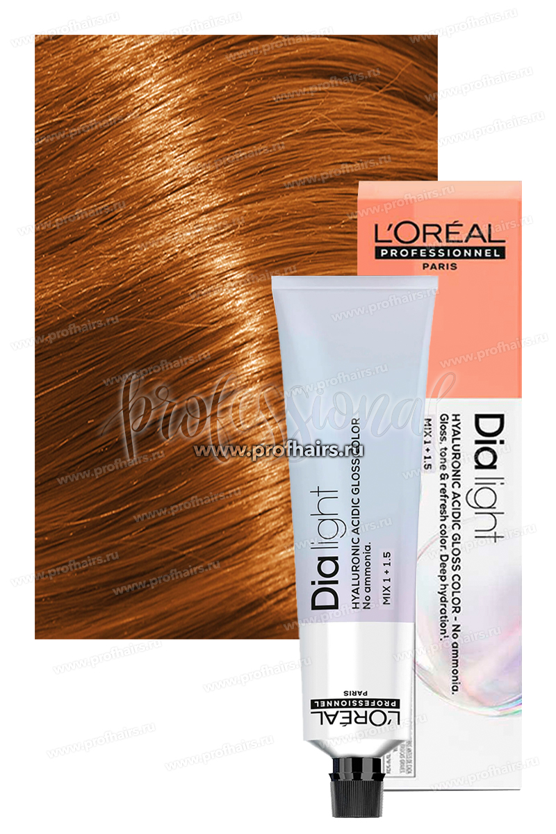 L'Oreal Dia Light Краска для волос 7.43 Блондин интенсивный медно-золотистый 60 мл.