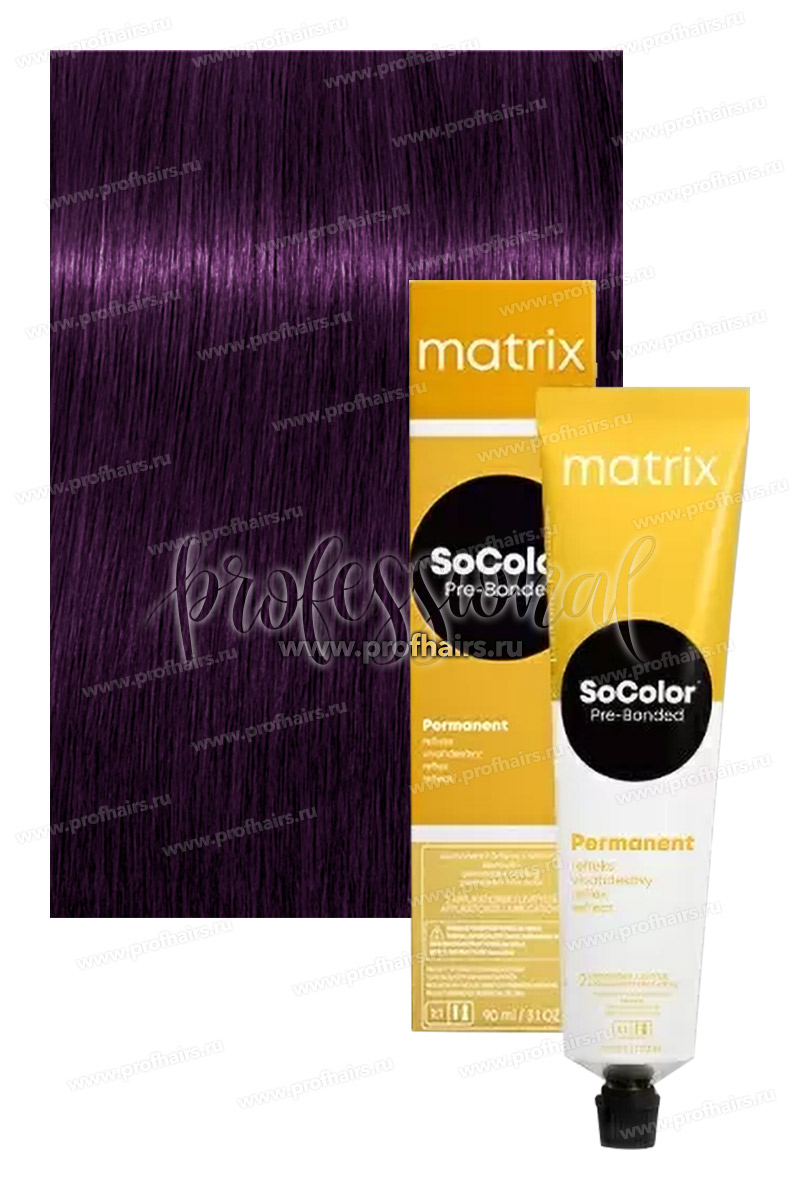 Matrix SoColor Pre-Bonded 6VR Темный блондин перламутровый красный 90 мл.