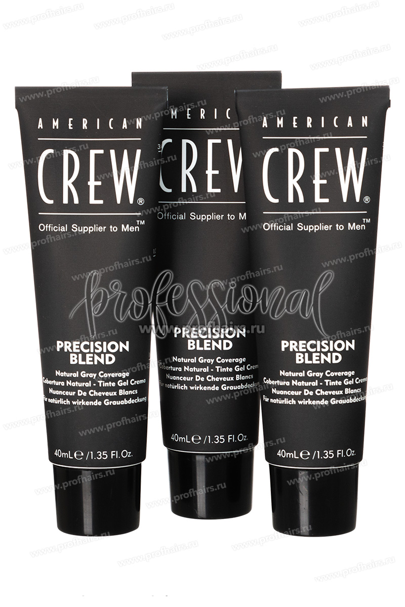 American Crew Precision Blend 5-6 Medium Ash Краска для тонирования седины. Тон средний пепельный 3*40 мл.