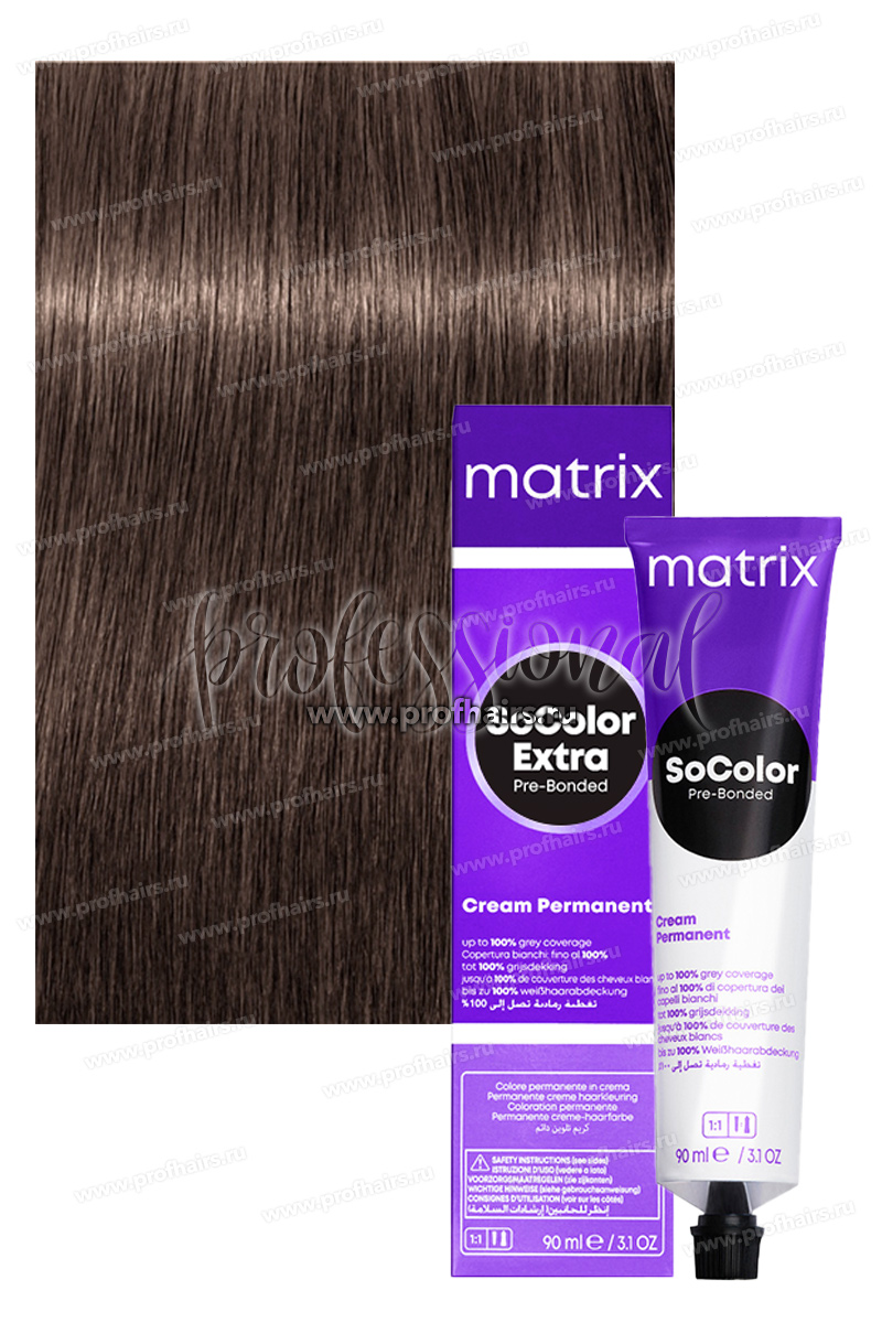 Matrix SoColor Pre-Bonded 507AV/7.12 Блондин пепельно-перламутровый 90 мл.
