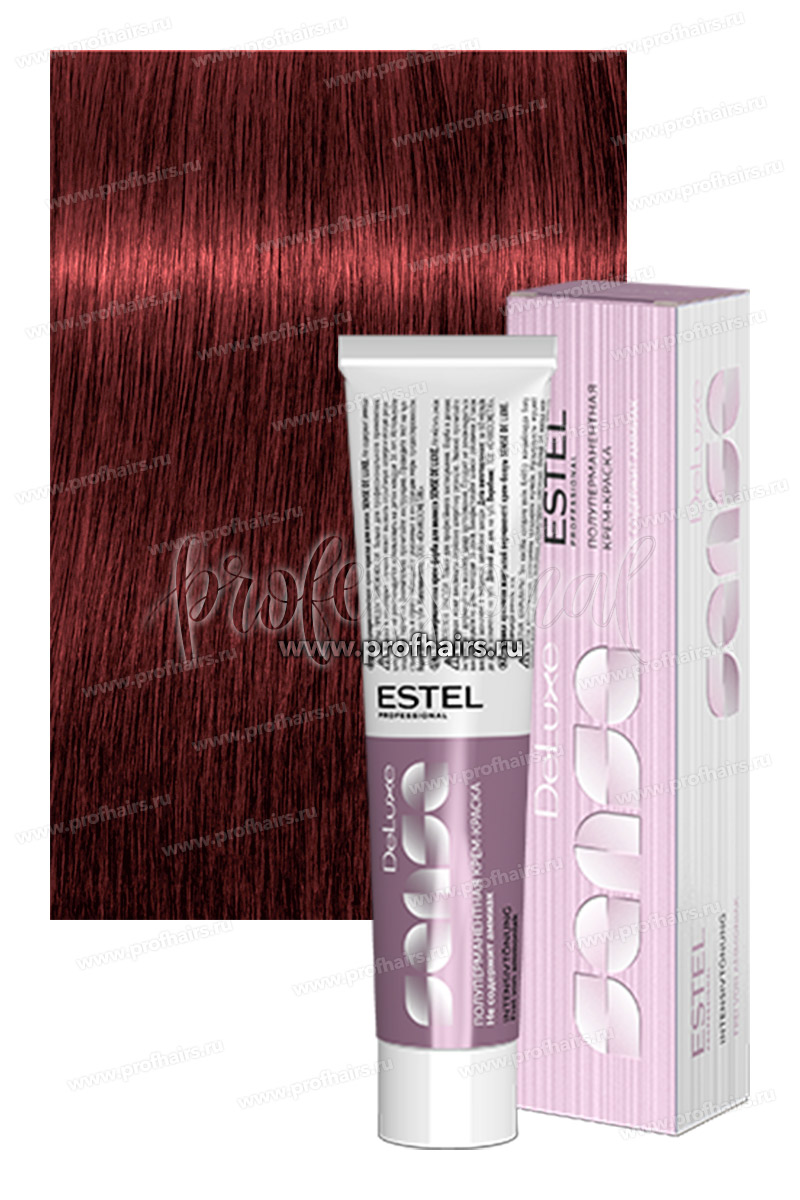 Estel Sense DeLuxe 6/5 Темно-русый красный  Полуперманентная крем-краска 60 мл.
