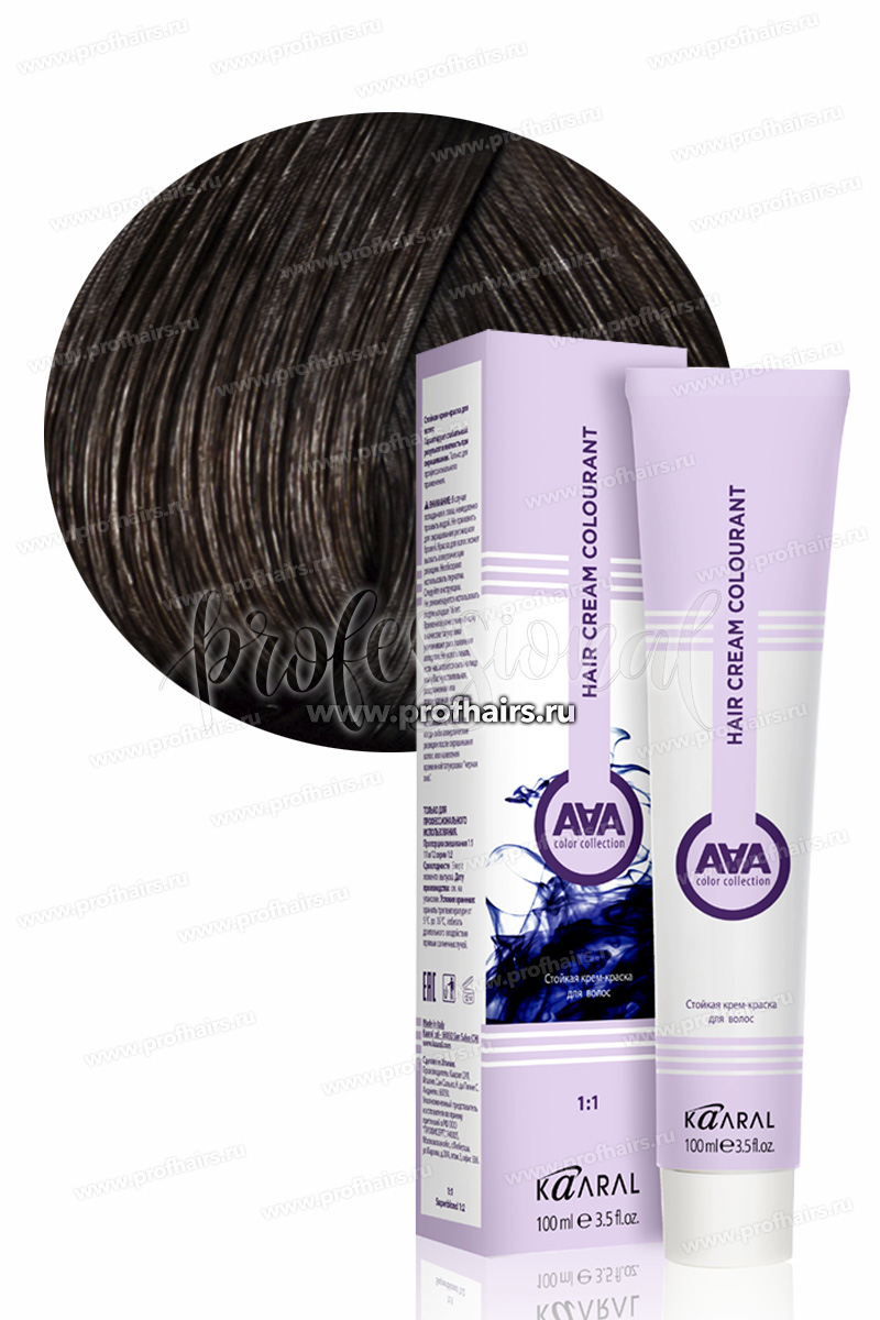 Kaaral AAA Стойкая краска для волос 5.53 Светлый махагоново-золотистый каштан 100 мл.