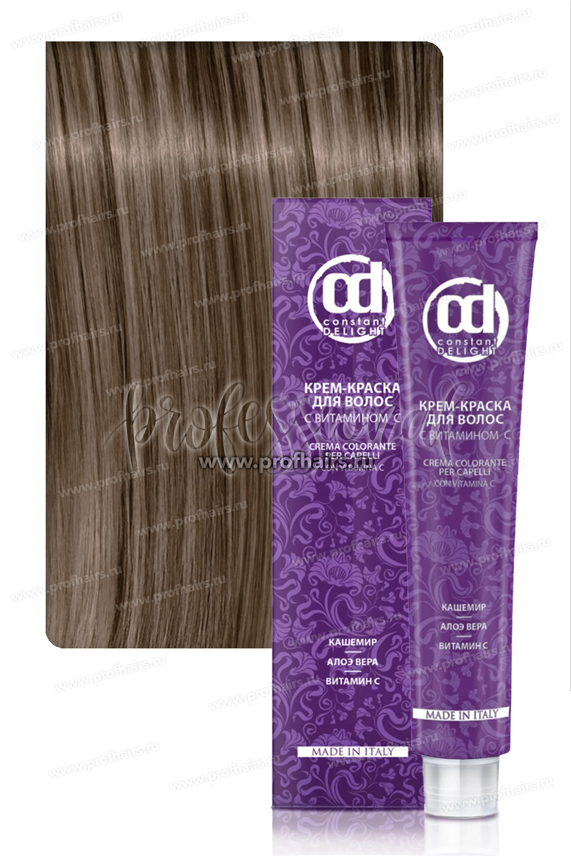 Constant Delight Крем-краска для волос с витамином С 7/2 Средне-русый пепельный 100 мл.