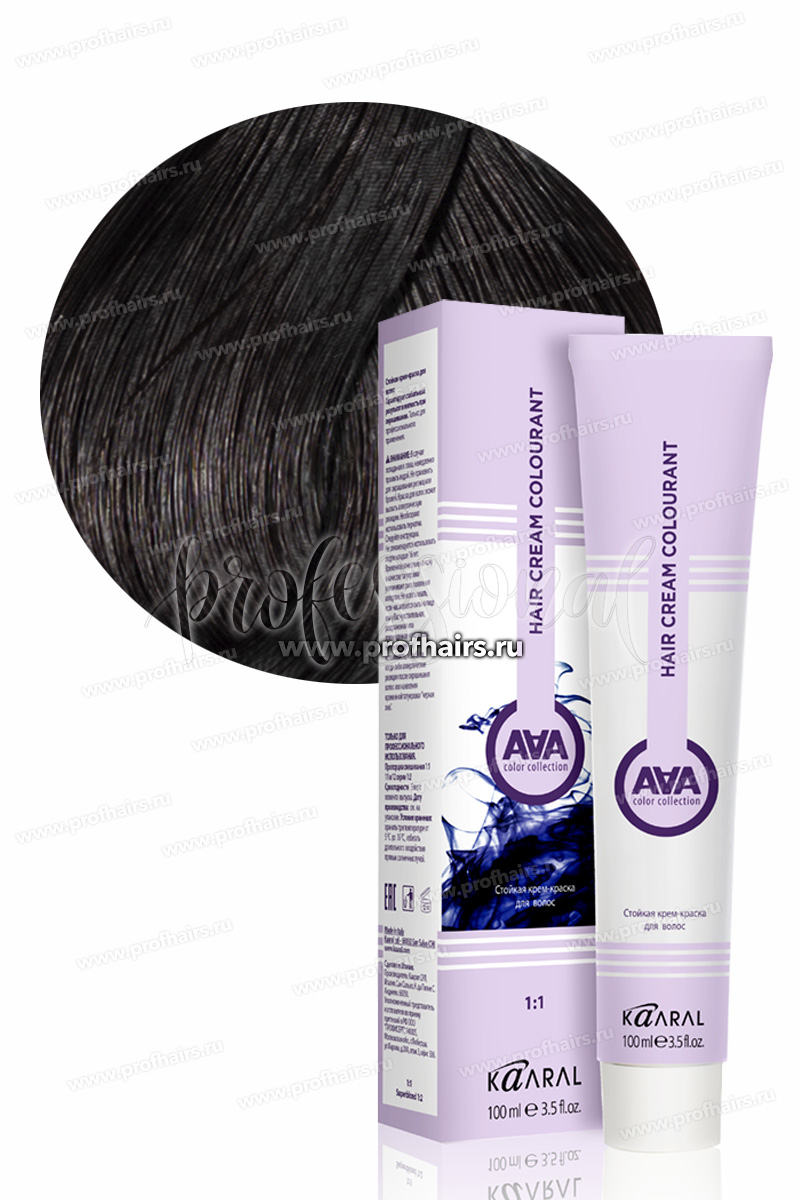 Kaaral AAA Стойкая краска для волос 4.5 Махагоновый каштан 100 мл.