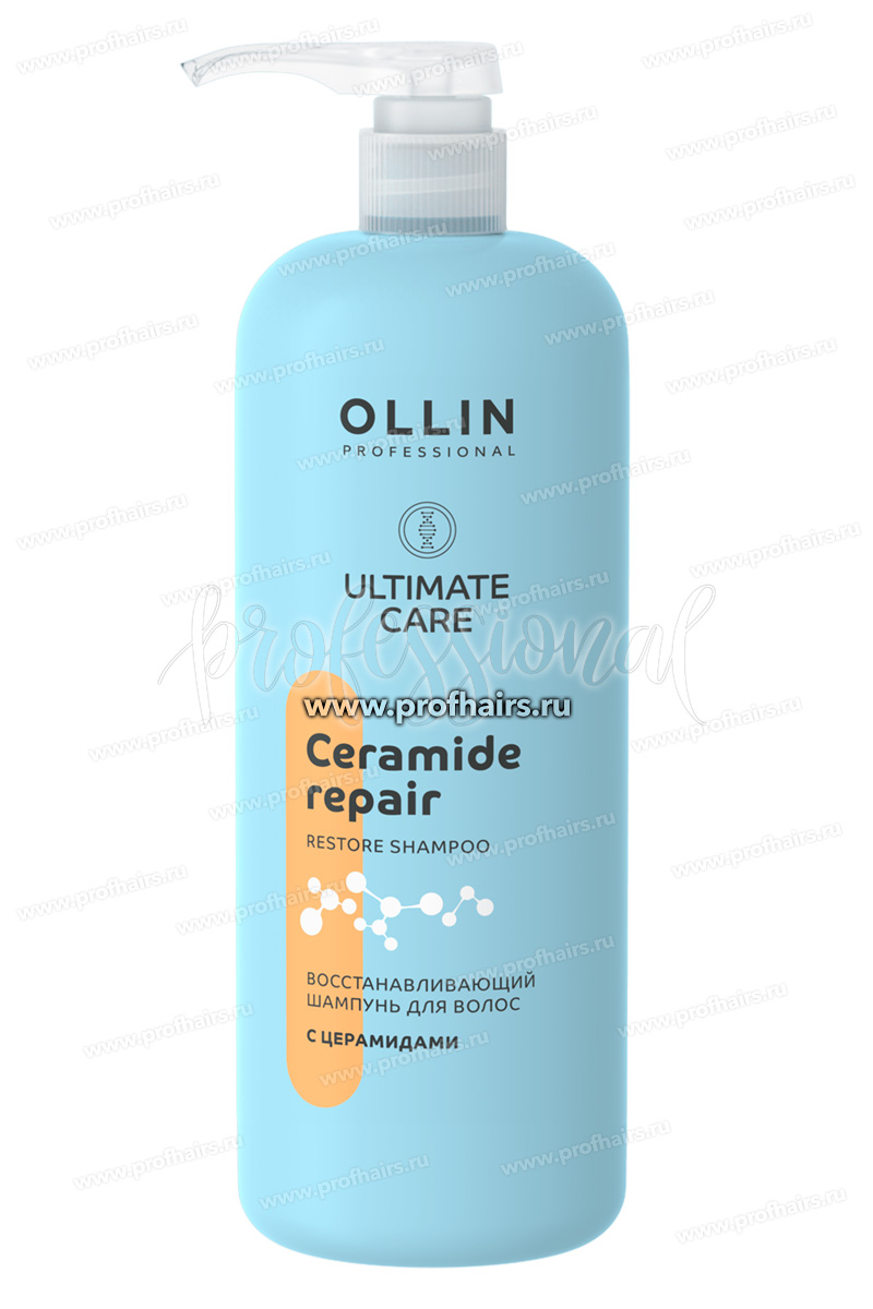 Ollin Ultimate Care Восстанавливающий шампунь с церамидами 1000 мл.