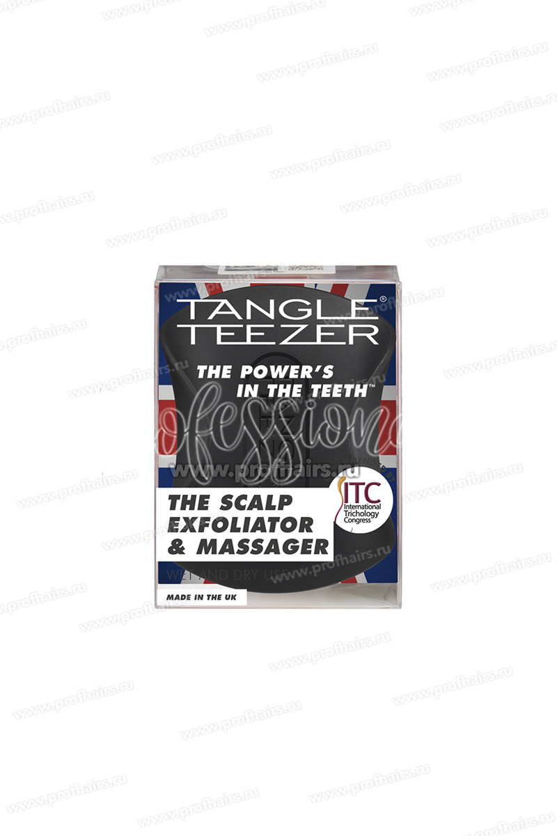Tangle Teezer The Scalp Exfoliator and Massager Onyx Black Щетка для массажа головы черного цвета