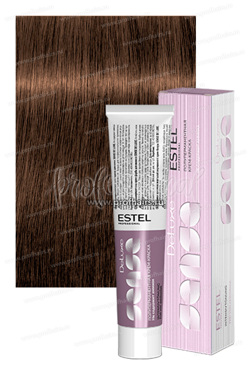 Estel Sense DeLuxe 6/7 Темно-русый коричневый  Полуперманентная крем-краска 60 мл.