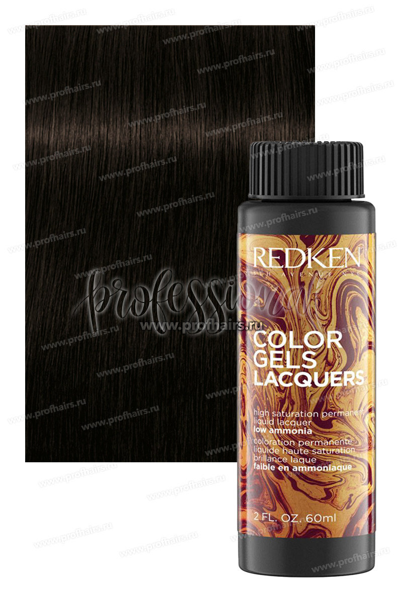 Redken Color Gel Lacquers 3NW Cocoa Bean Перманентный щелочной краситель 60 мл.