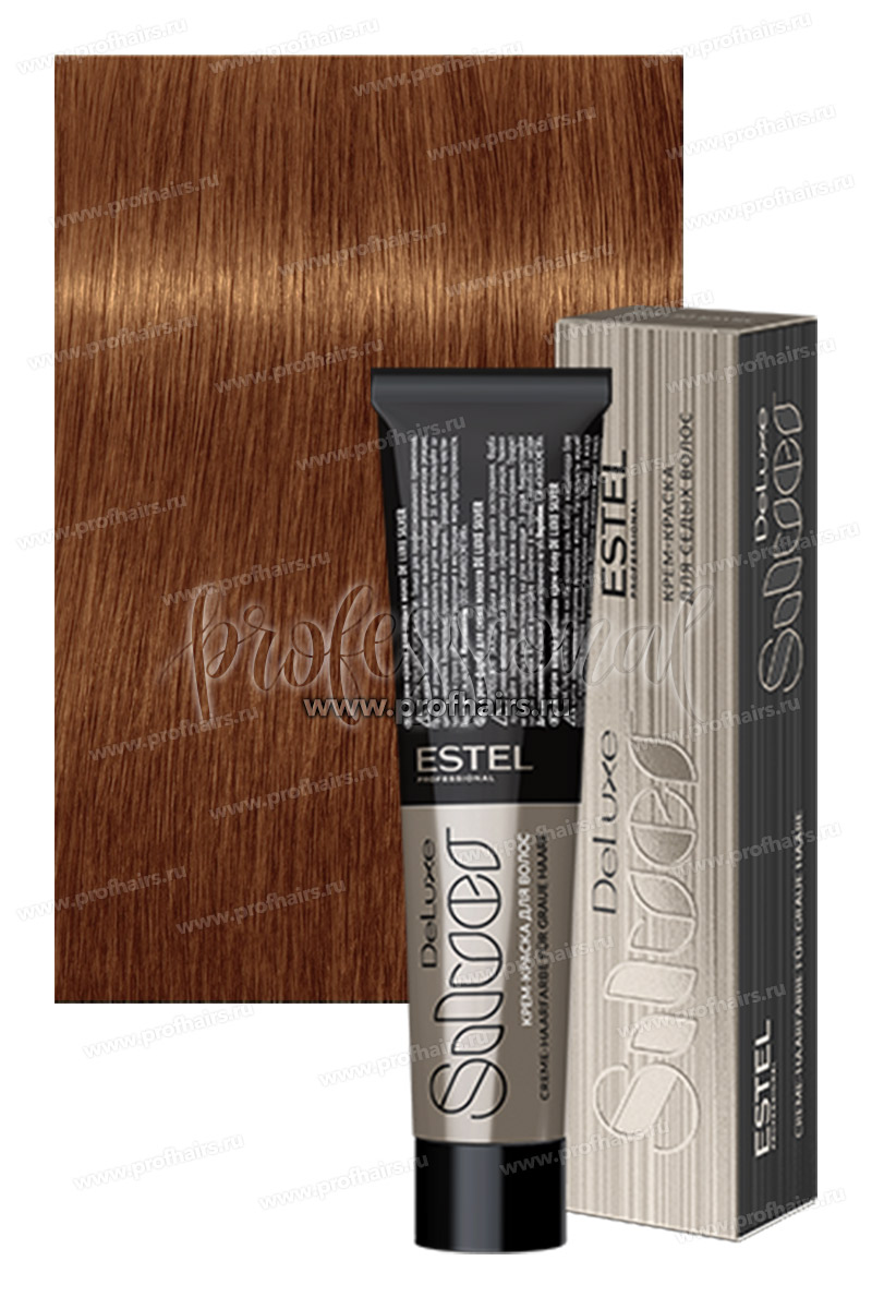 Estel De Luxe Silver 7/43 Русый медно-золотистый  Крем-краска для седых волос 60 мл.