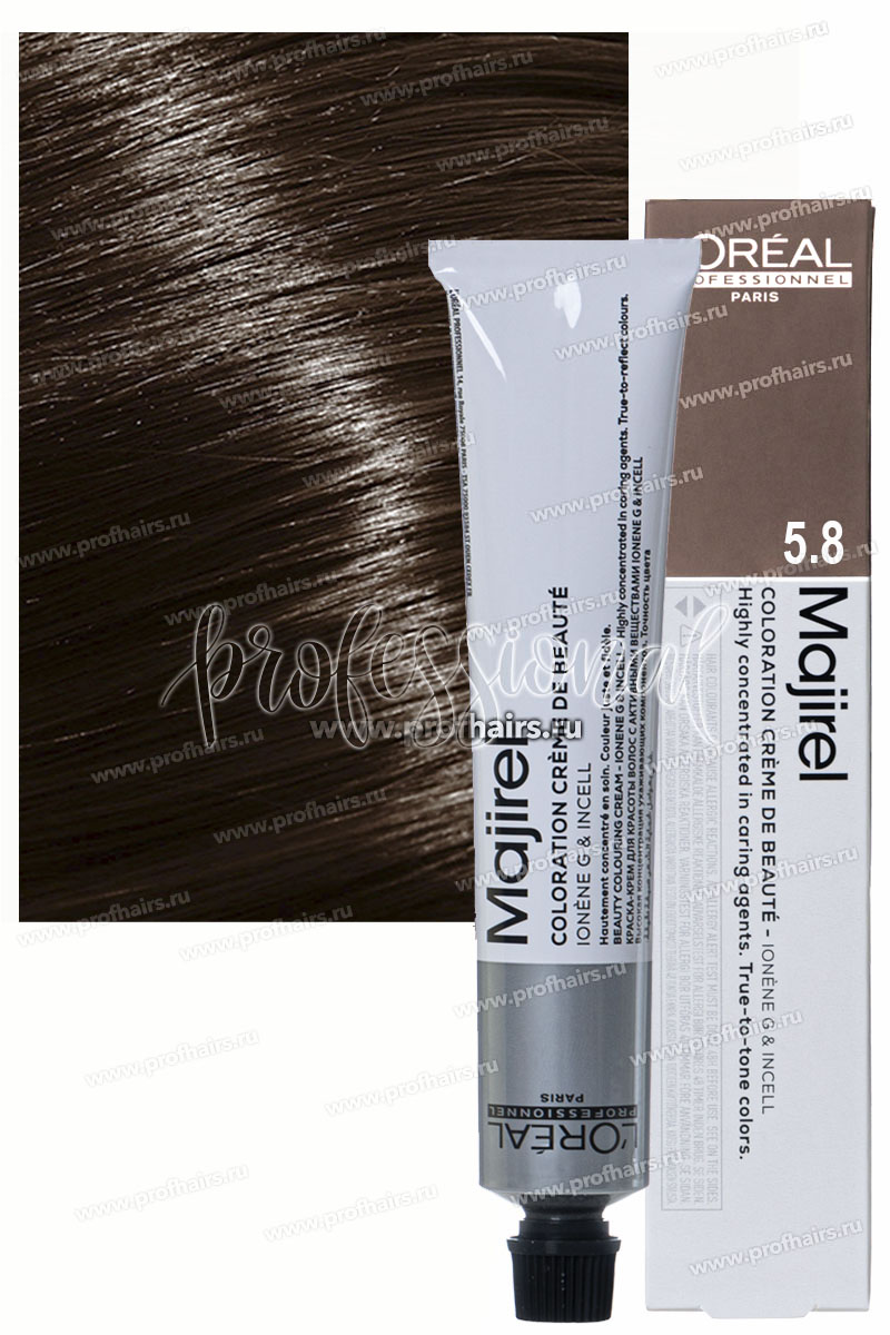 L'Oreal Majirel Краска для волос Мажирель 5.8 Светлый шатен мокко 50 мл.