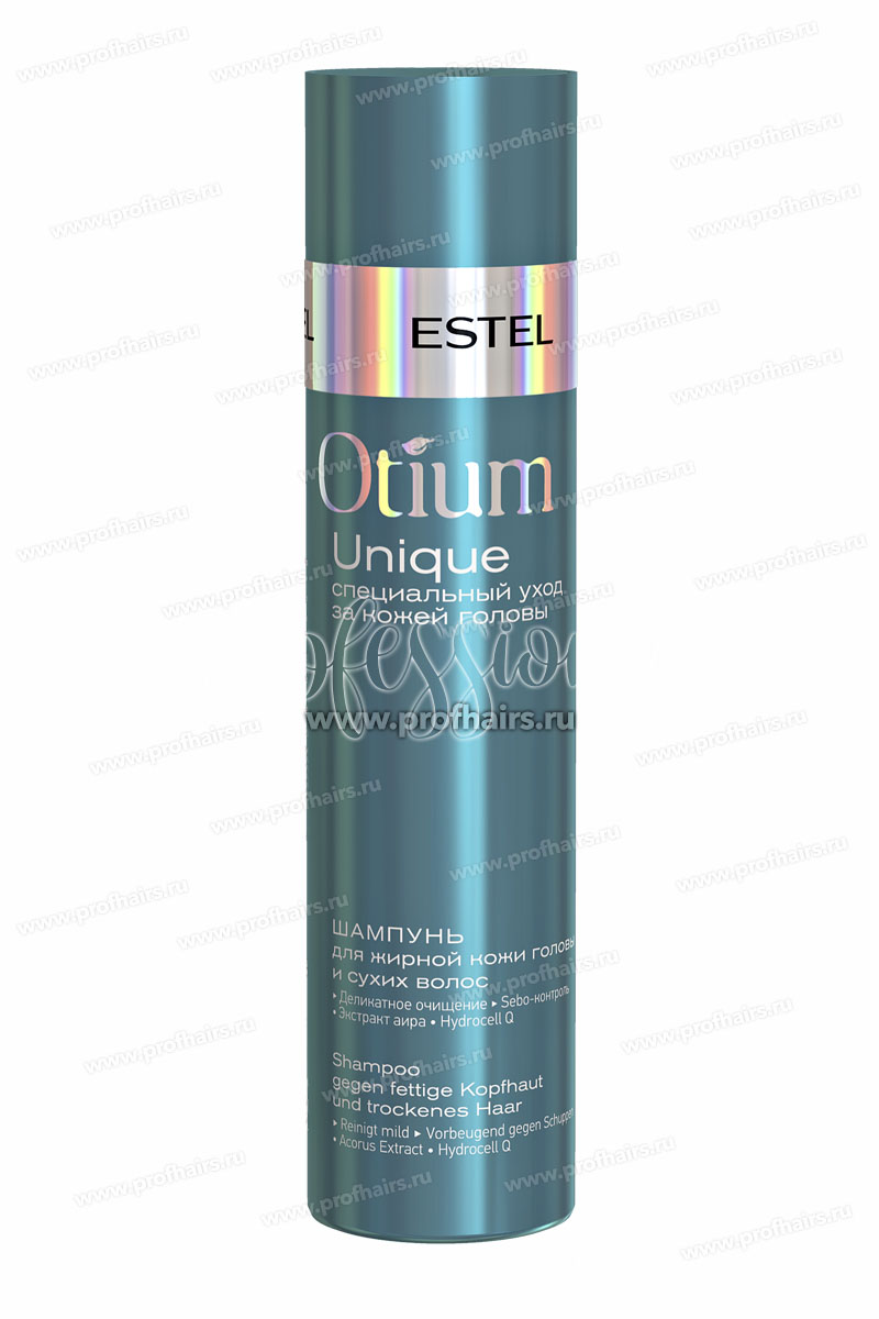 Estel Otium Unique Шампунь для жирной кожи головы и сухих волос 250 мл.