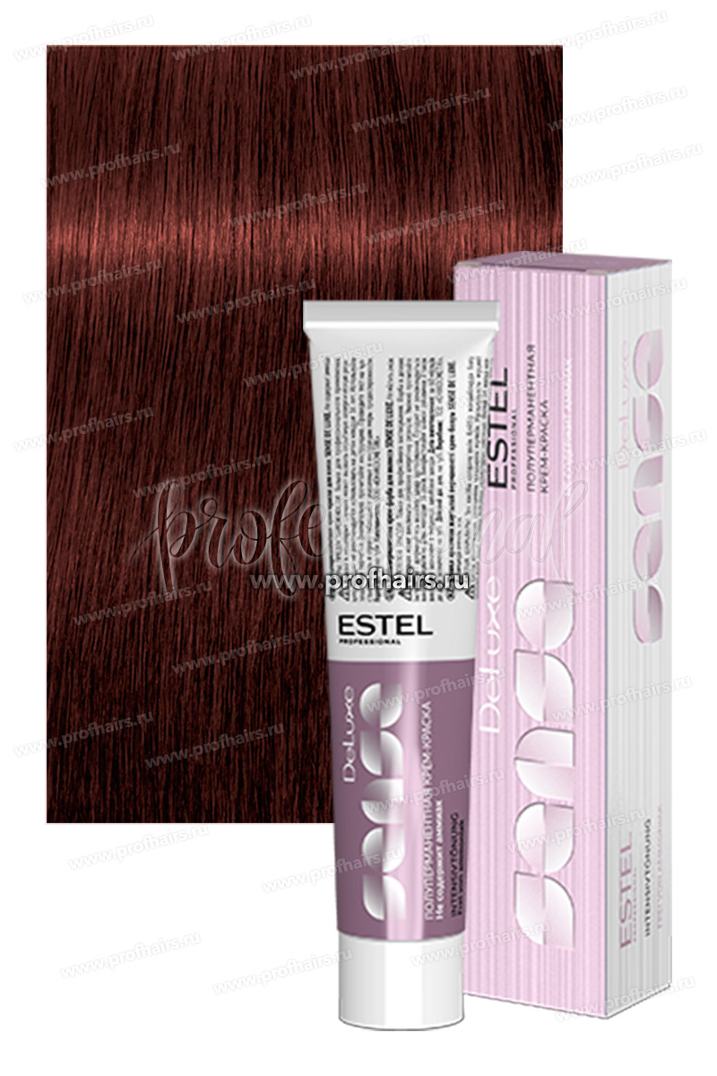 Estel Sense DeLuxe 5/45 Светлый шатен медно-красный  Полуперманентная крем-краска 60 мл.