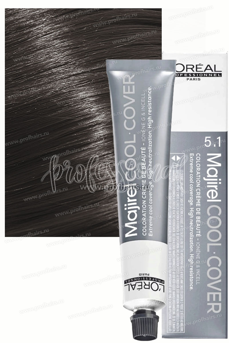 Loreal Majirel Cool Cover СС 5.1 Светлый шатен пепельный Краска для волос 50 мл.