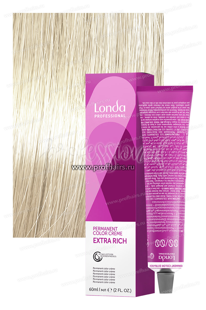 LondaColor 12/16 Специальный блонд пепельно-фиолетовый Стойкая крем-краска 60 мл.