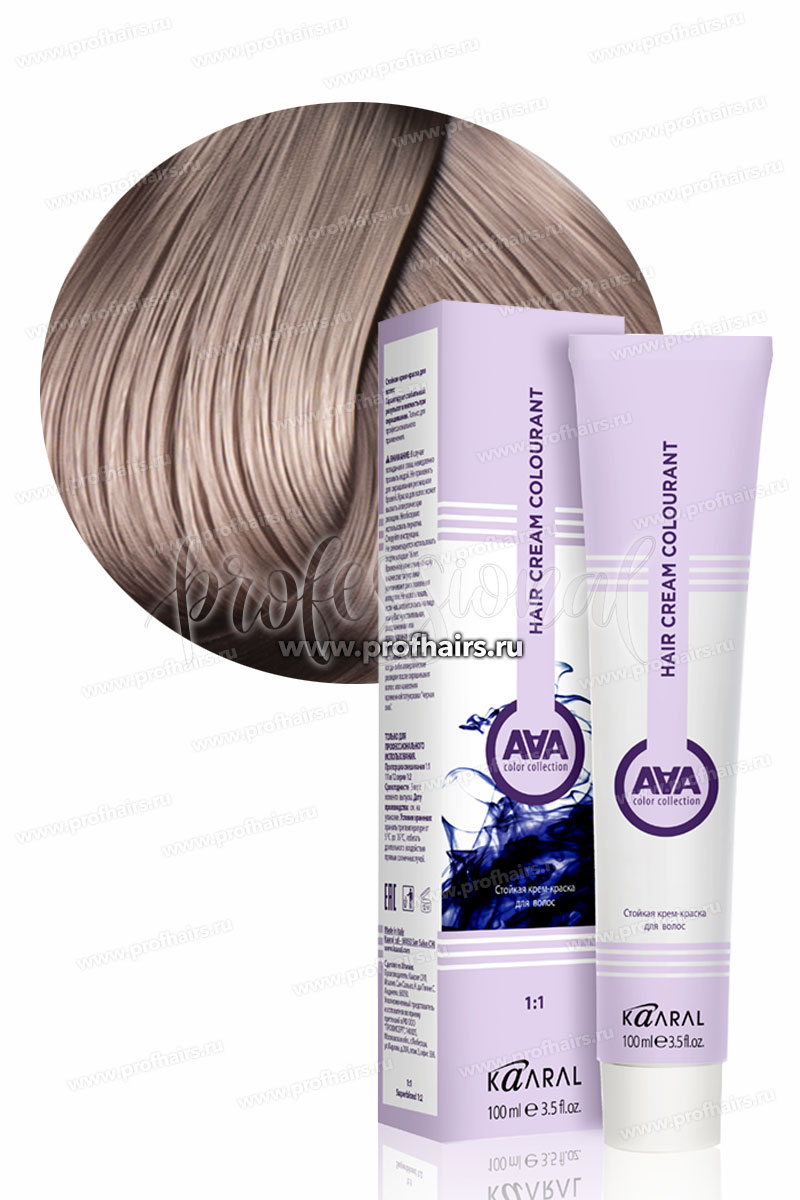 Kaaral AAA Стойкая краска для волос 10.12 Очень-очень светлый пепельно-фиолетовый блондин 100 мл.