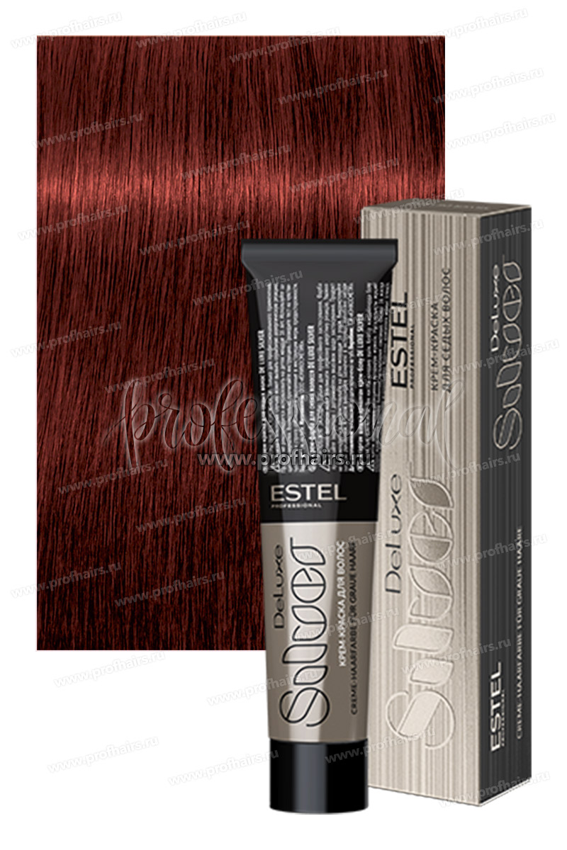 Estel De Luxe Silver 6/54 Темно-русый красно-медный  Крем-краска для седых волос 60 мл.
