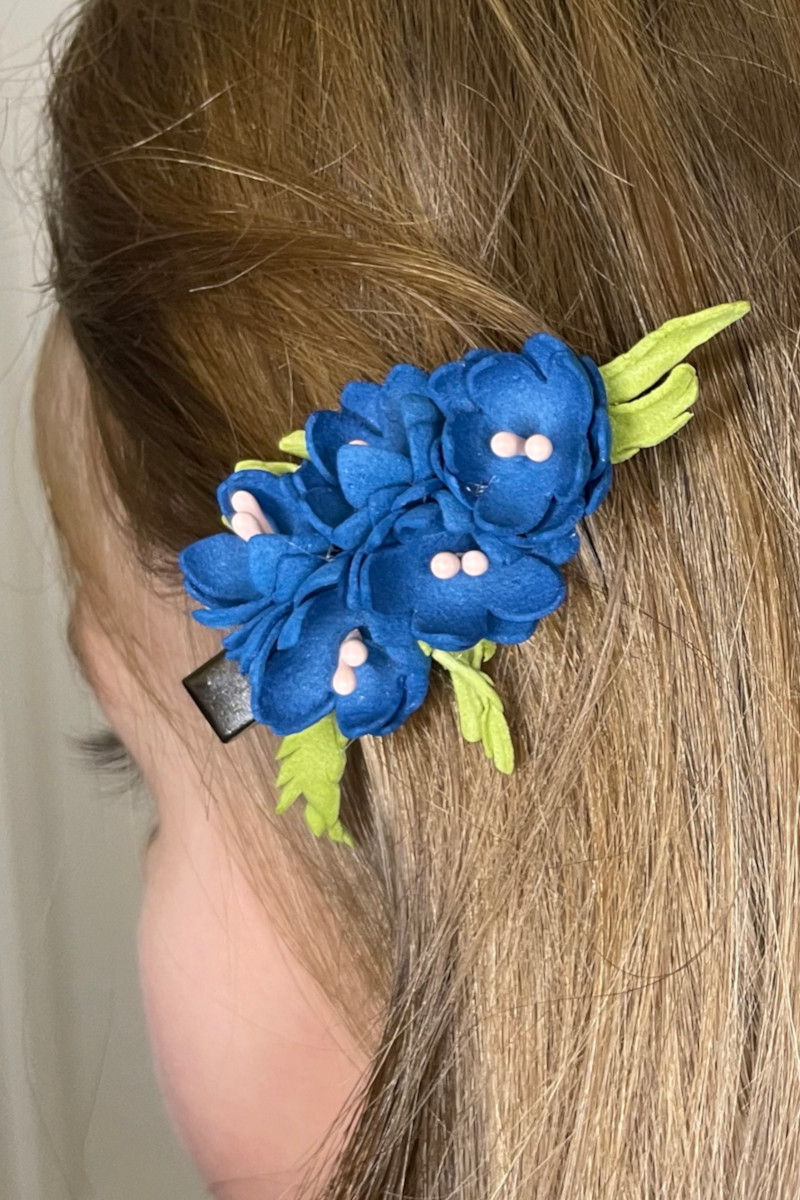 Art-Laso Заколка для волос Утро Весны синяя 2 шт.