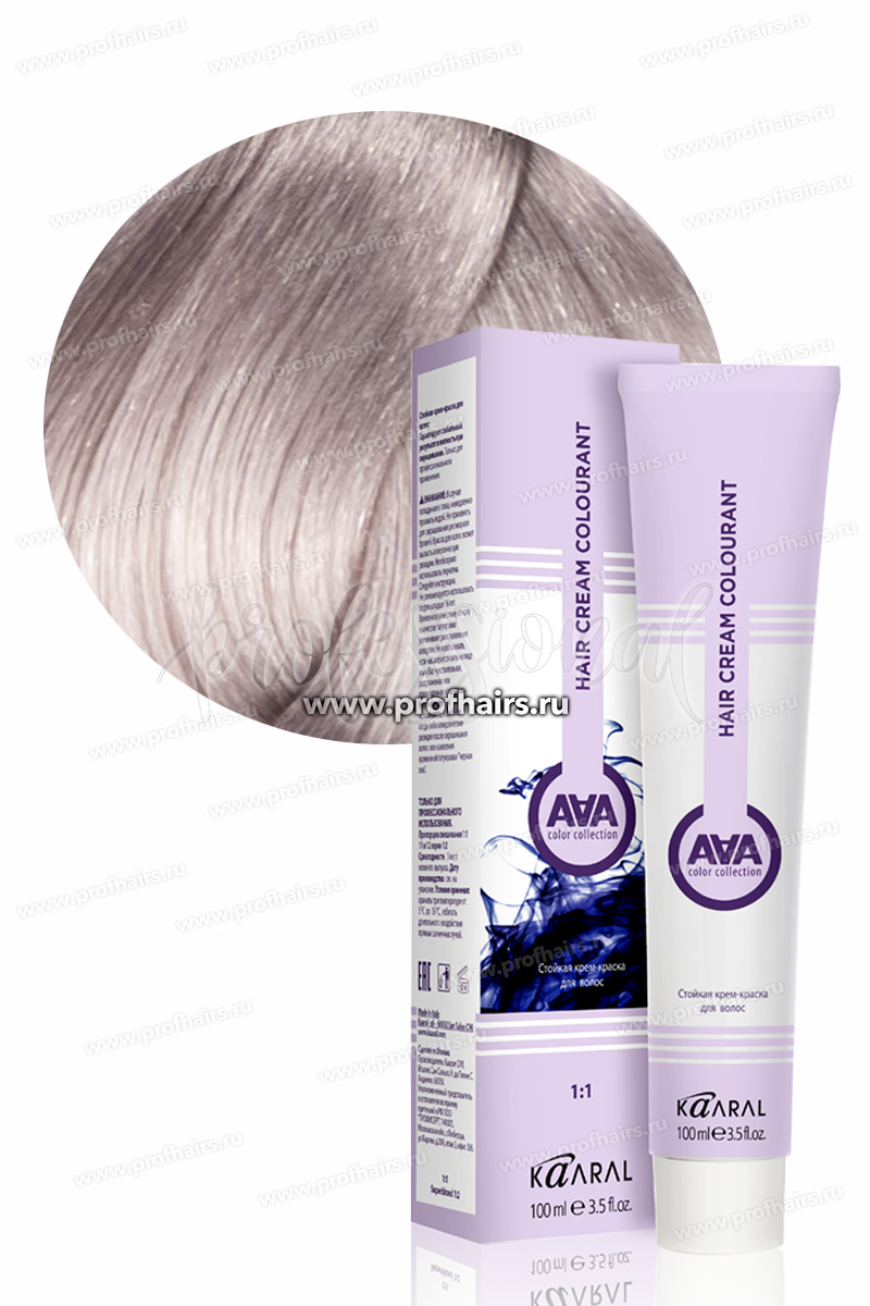 Kaaral AAA Стойкая краска для волос 12.22 Экстра светлый перламутровый интенсивный блондин 100 мл.
