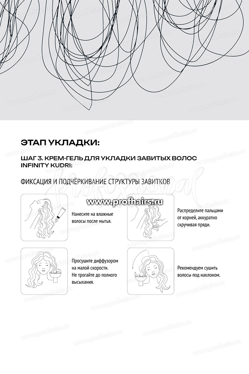 Estel Infinity KUDRI Крем-гель для укладки завитых волос 200 мл.