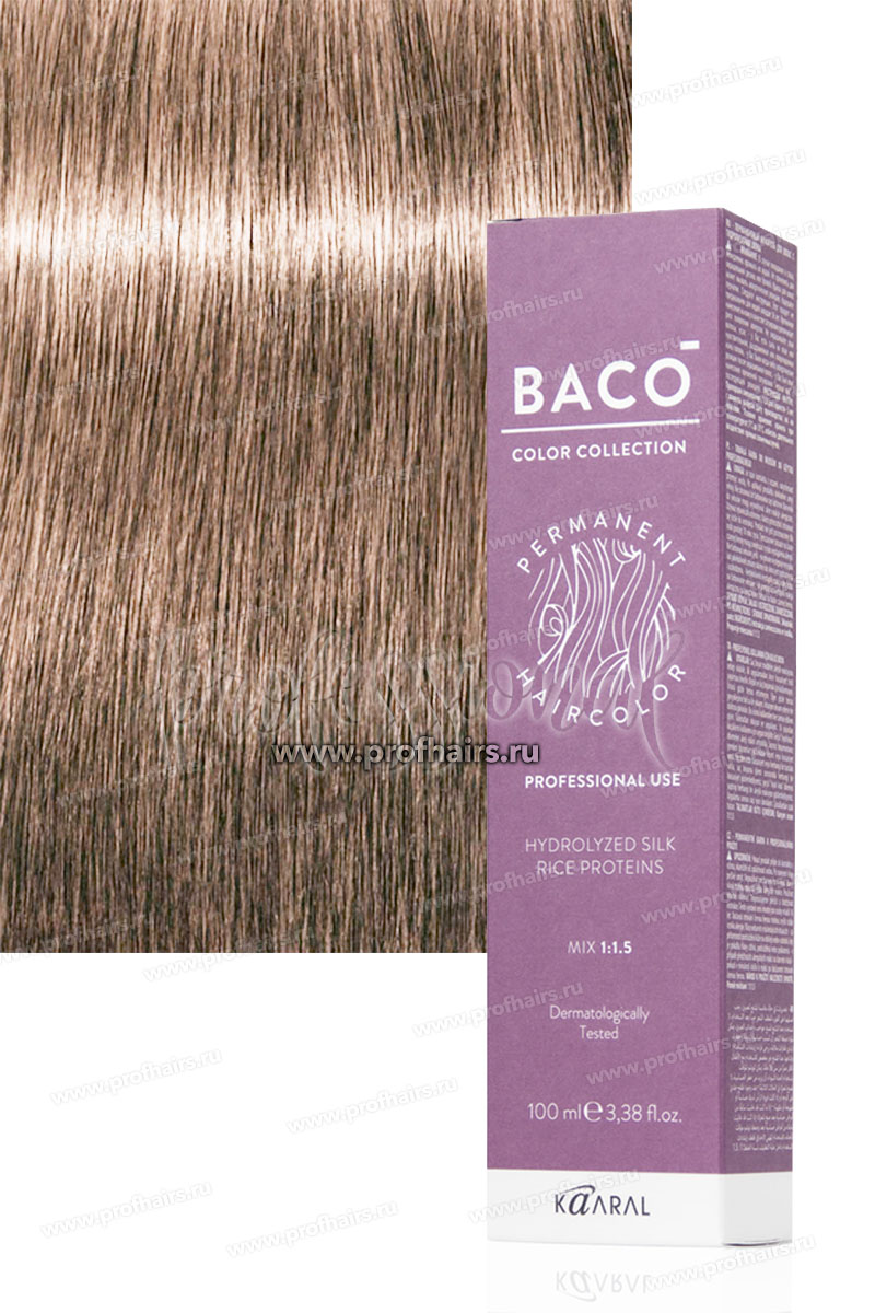 Kaaral Baco Стойкая краска для волос 9.32 Очень светлый золотисто-фиолетовый блондин 100 мл.