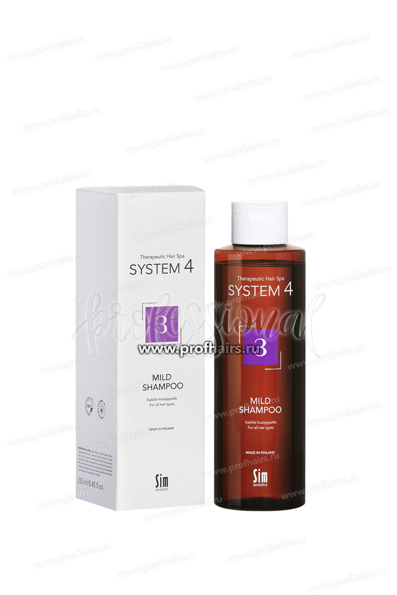 System 4 Mild Shampoo Терапевтический шампунь для ежедневного применения №3 250 мл.