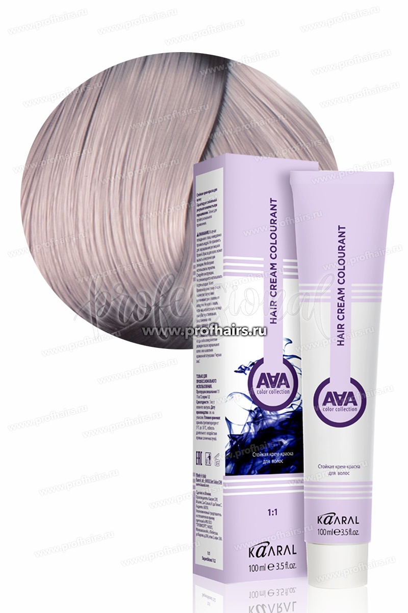 Kaaral AAA Стойкая краска для волос 9.29 Очень светлый блондин фиолетовый сандрэ 100 мл.