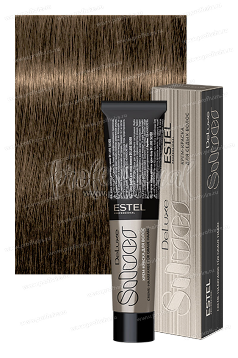 Estel De Luxe Silver 6/0 Темно-русый  Крем-краска для седых волос 60 мл.