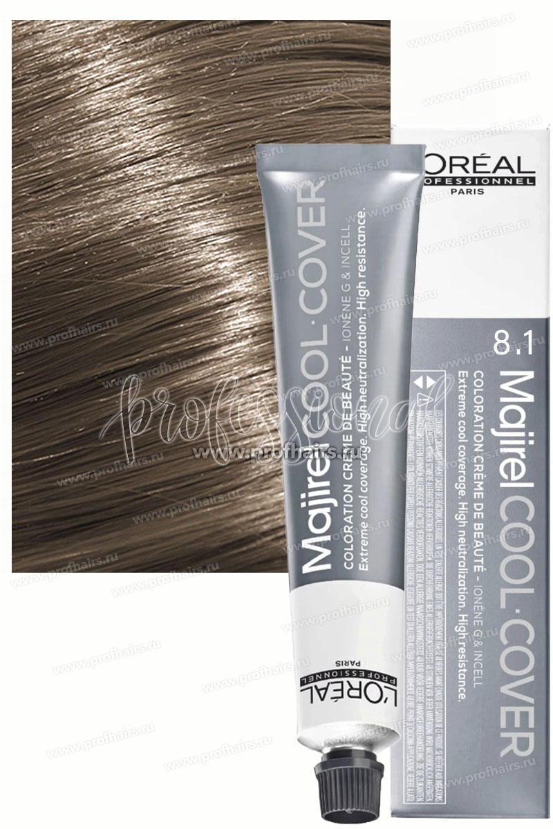 Loreal Majirel Cool Cover СС 8.1 Светлый блондин пепельный Краска для волос 50 мл.