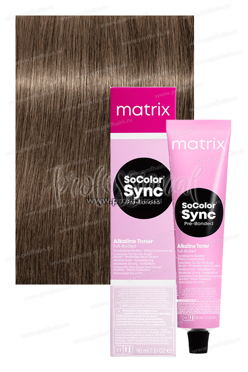 Matrix SoColor Sync Pre-Bonded 8A Светлый блондин пепельный 90 мл.