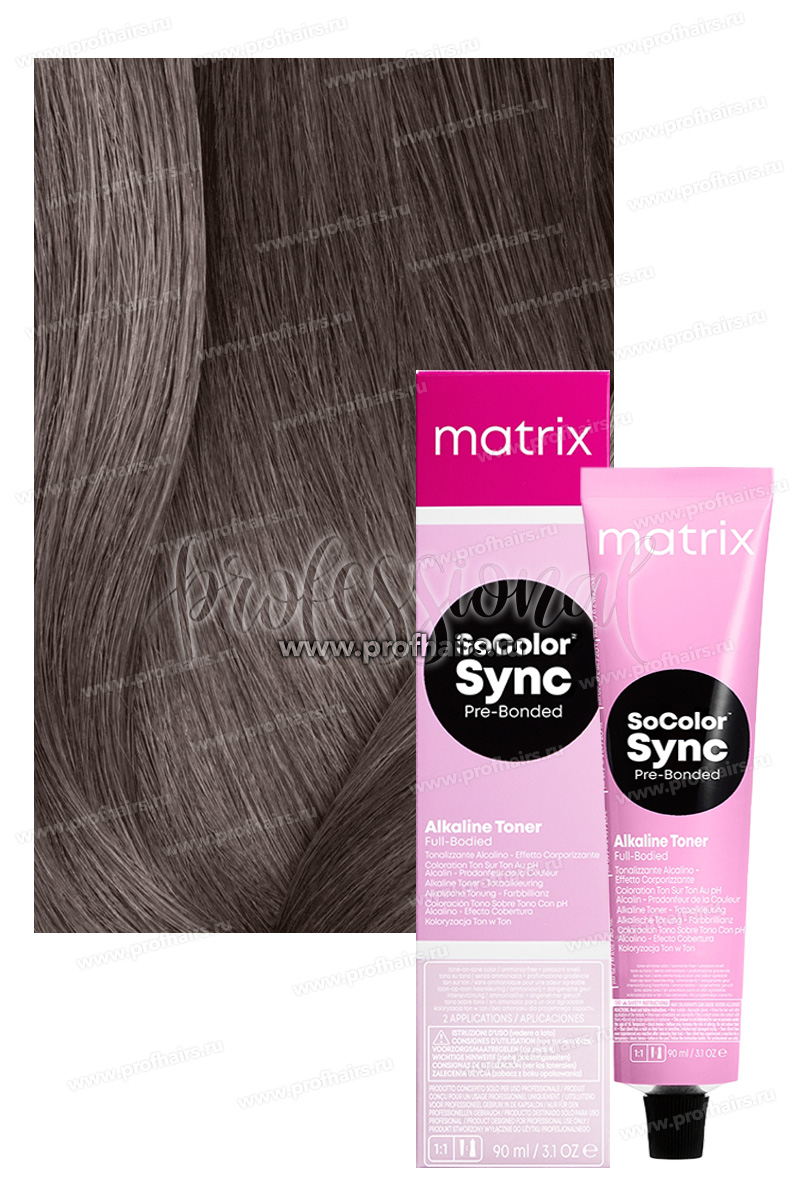 Matrix SoColor Sync Pre-Bonded 6T Темный Блондин Титановый 90 мл.