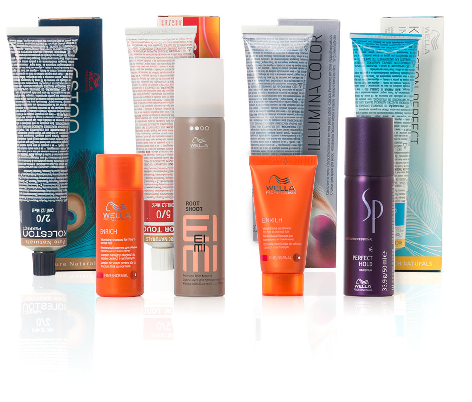Краски Wella
			и подарки Wella Professional