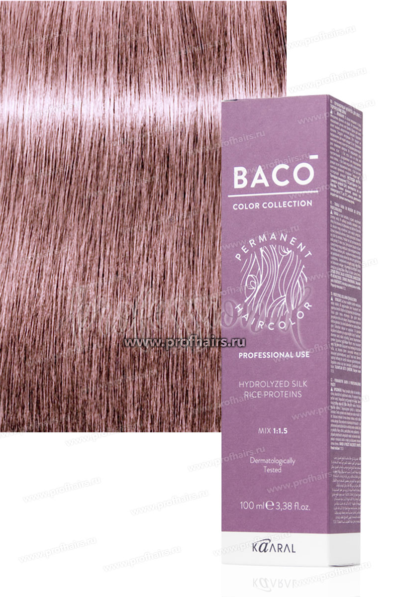 Kaaral Baco Стойкая краска для волос 10.25 Очень-очень светлый блондин фиолетово-махагоновый 100 мл.