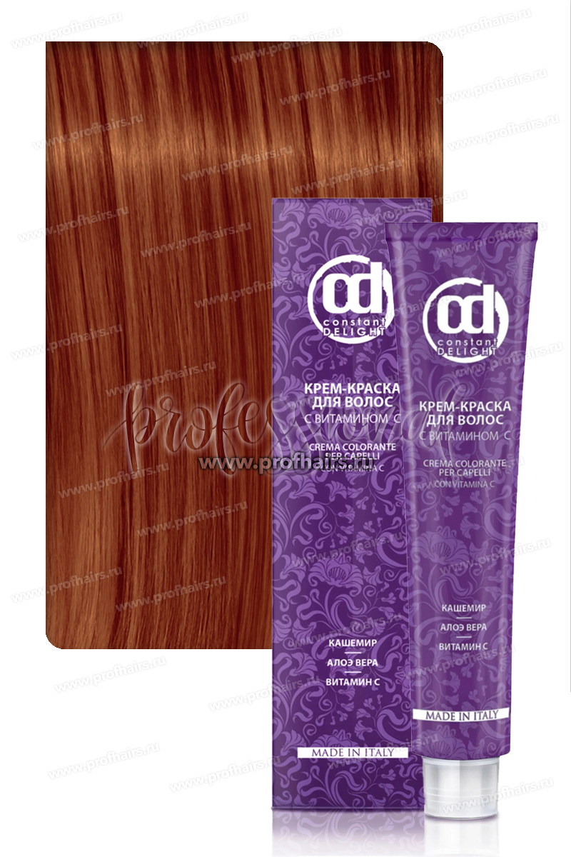 Constant Delight Крем-краска для волос с витамином С 6/77 Темно-русый медный экстра 100 мл.