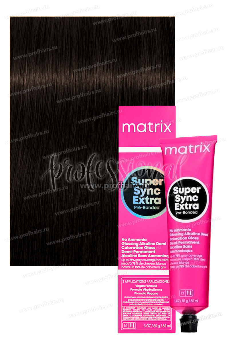 Matrix Super Sync Extra Pre-Bonded 4NN/4.00 Шатен глубокий натуральный 90 мл.