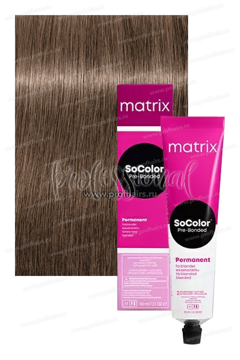 Matrix SoColor Pre-Bonded 8NA Светлый блондин натуральный пепельный 90 мл.