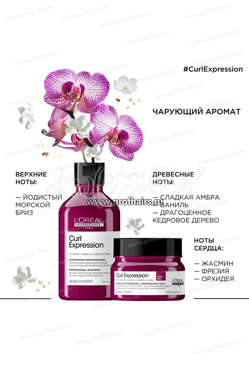 L'Oreal Curl Expression Зимний набор: Шампунь интенсивного увлажнения для всех типов кудрявых волос 300 мл. + Интенсивно увлажняющая маска для всех типов кудрявых волос 250 мл. 