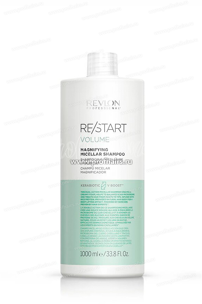 Revlon ReStart Volume Magnifying Micellar Shampoo Мицеллярный шампунь для тонких волос 1000 мл.