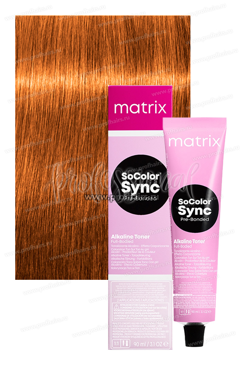 Matrix SoColor Sync Pre-Bonded 8CG Светлый блондин медно-золотистый 90 мл.