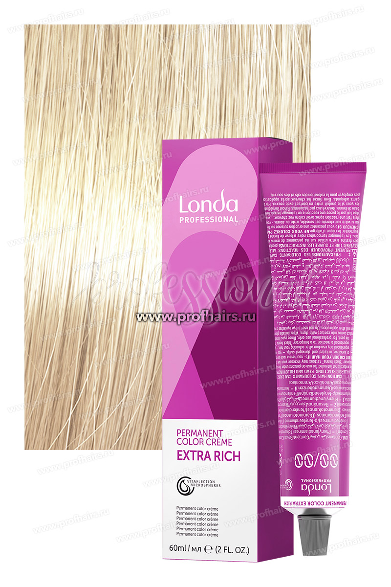 LondaColor 12/61 специальный блонд фиолетово-пепельный Стойкая крем-краска 60 мл.