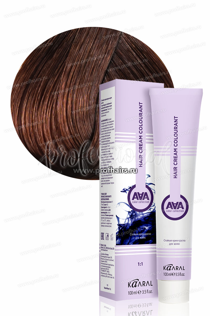 Kaaral AAA Стойкая краска для волос 7.43 Медно-золотистый блондин 100 мл.