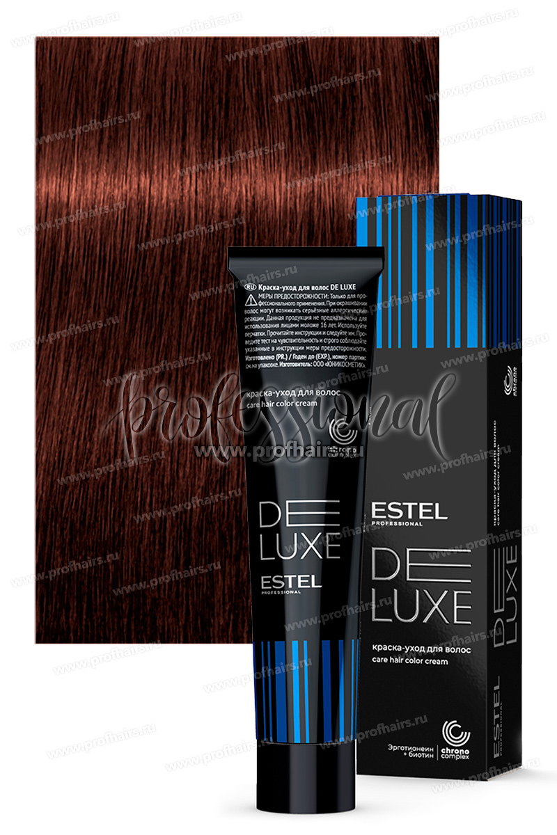 Estel DeLuxe 5/4 светлый шатен медный  Краска-уход 60 мл.