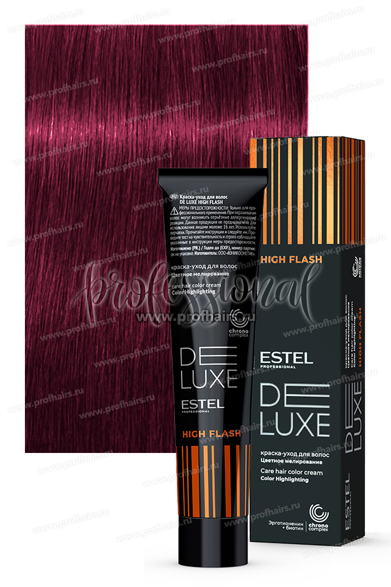 Estel Deluxe High Flash 65 Фиолетово-красный 60 мл.