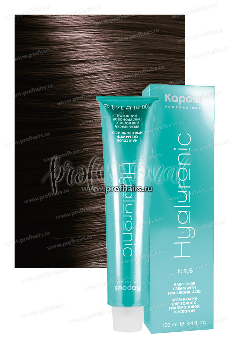 Kapous Hyaluronic Acid 5.35 Светлый коричневый каштановый 100 мл.