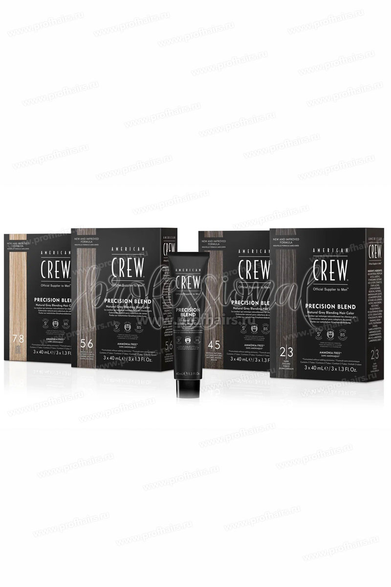 American Crew Precision Blend 4-5 Medium Natural Краска для тонирования седины. Тон средний натуральный 3*40 мл.