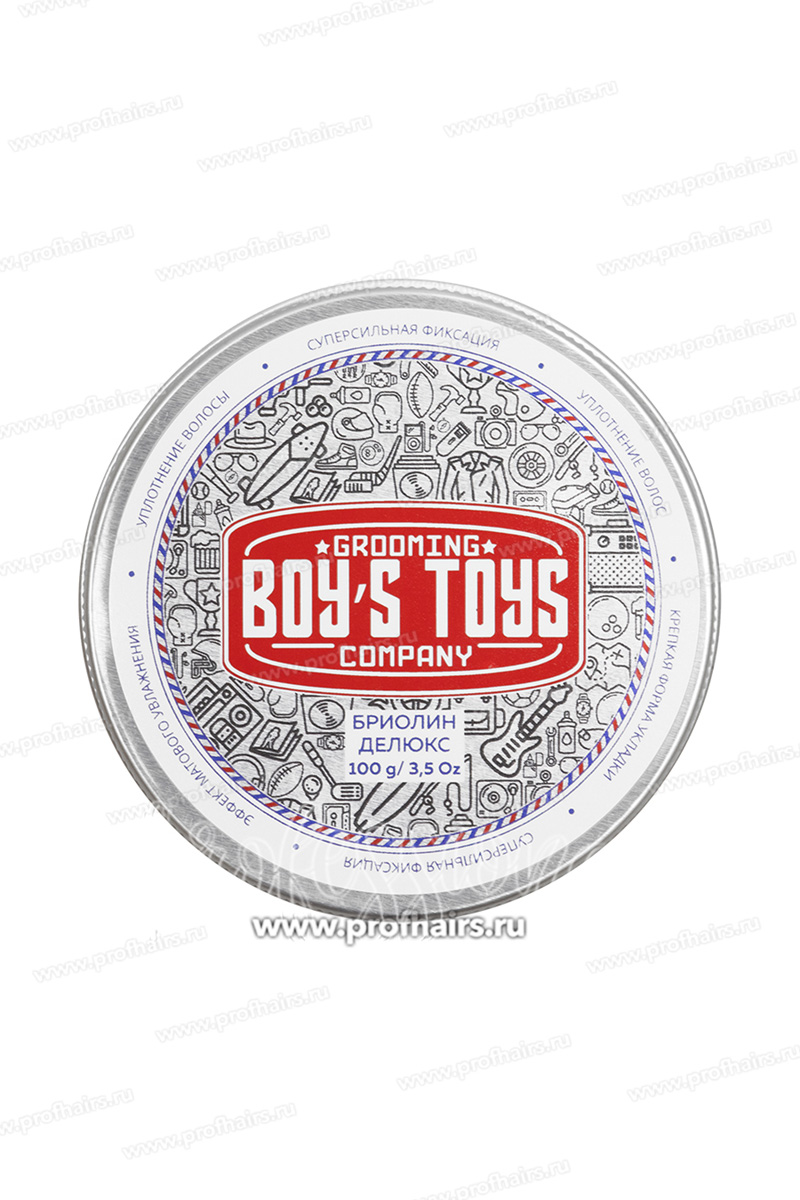 Boys Toys Бриолин для укладки волос сверхсильной фиксации со среднем уровнем блеска 100 мл.